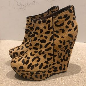 Bebe calfskin booties.